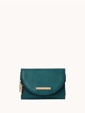Poppy & Peonies Margaux Compact Wallet in Teal